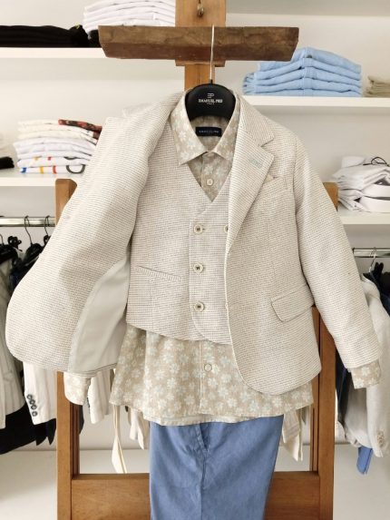 Completo 4 pezzi bambino Outfit Cerimonia per Bambino - Stile Italiano Unico - EMANUEL PRIS Made in Italy Completo Cerimonia Bambino