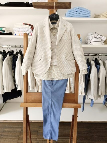 Completo 4 pezzi ragazzo Outfit Cerimonia per Ragazzo - Eleganza Italiana Unica - EMANUEL PRIS Made in Italy Completo Cerimonia Ragazzo