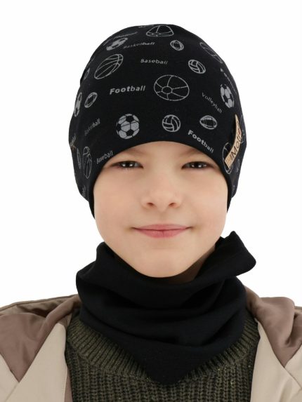 Completo cappellino e scaldacollo bambino Paolo Set primavera bambino berretto e scaldacollo Paolo