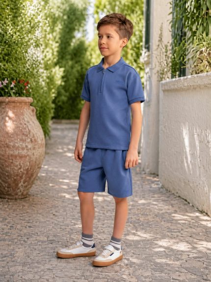 Completo due pezzi bambino Minoti 3/8 anni - Completo in piquet di cotone