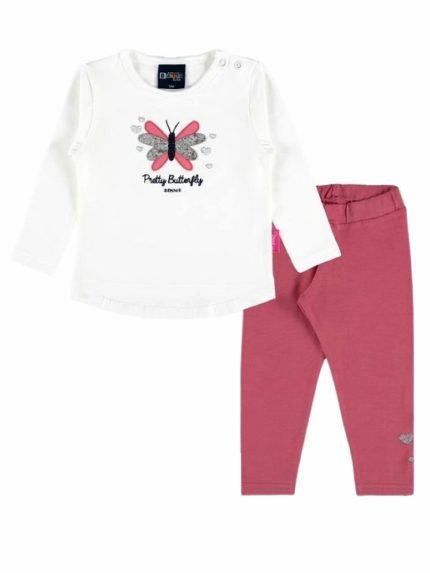 Completo due pezzi bimba Bennie Kids - Completo T-shirt e Leggings, 100% Cotone, 6-36 mesi Comfort