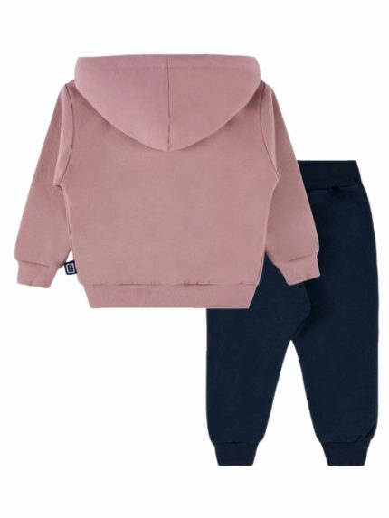 Completo due pezzi felpa bimba Love in Bloom Bennie Kids - Completo Bimba Felpa con Zip e Cappuccio + Jog Pants in 100% Cotone Invernale, 6-36 mesi Comfort