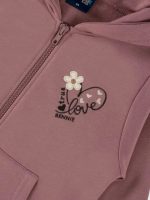 Completo due pezzi felpa Lovein Bloom Bennie Kids - Completo Bambina Felpa con Zip e Cappuccio + Jog Pants in 100% Cotone Invernale Quotidiano