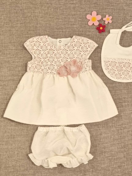 Completo due pezzi neonata Fiaba Rosa Completo due pezzi neonata Teto e Tatta in jersey con pizzo Nursery Lista Nascita Idea Regalo Corredino