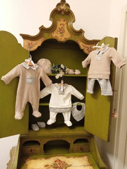 Completo due pezzi neonato Nocciolino Completo neonato maglia e pantaloncino in caldo cotone - Teto&Tatta Made in Italy Made in Italy Nascita Lui