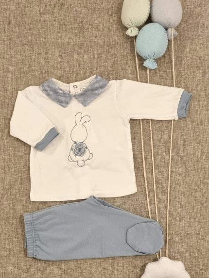 Completo due pezzi neonato Sussurri di Cotone Completo Due Pezzi Jersey - Eleganza e Comodità per Neonati Nursery Lista Nascita Idea Regalo Corredino