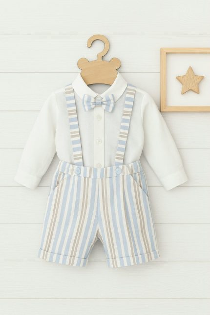 Completo tre pezzi neonato Dandy Completo elegante neonato 3 pezzi - Made in Italy Completo Cerimonia Neonato
