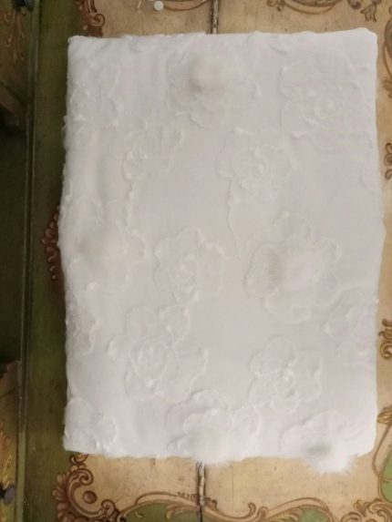 Copertina culla Nuvola Copertina culla/carrozzina in ciniglia e tulle ricamato - Eleganza e calore Made in Italy Made in Italy Nascita Lei Nursery Lista Nascita Idea Regalo Corredino
