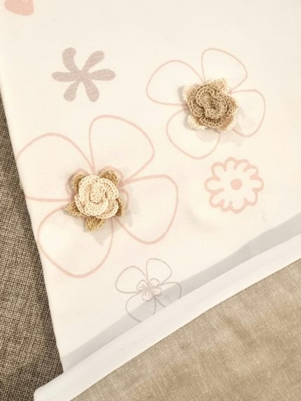Copertina culla Petali di Seta Copertina neonata in jersey di cotone con decoro tricot - Teto&Tatta stile italiano Nursery Lista Nascita Idea Regalo Corredino
