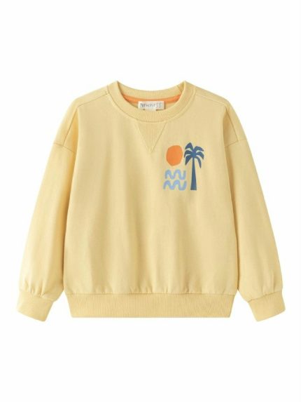 Felpa girocollo bambino Newness Kids - felpa girocollo stampata 100% cotone, bambino 3-9 anni