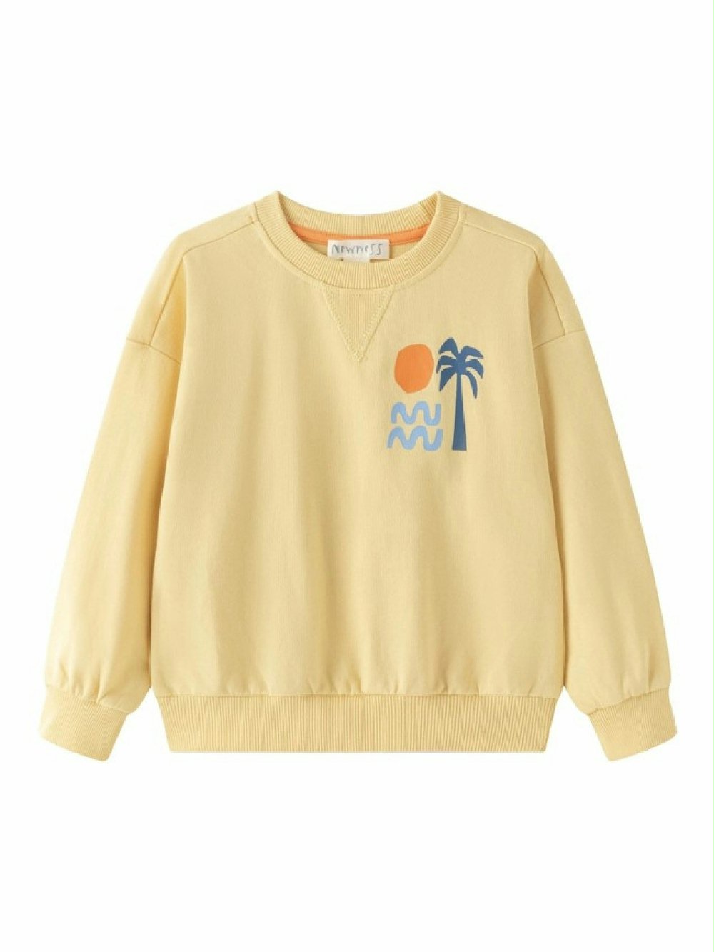 Felpa girocollo bambino JBV66237 00 Felpa girocollo bambino Newness Kids - felpa girocollo stampata 100% cotone, bambino 3-9 anni