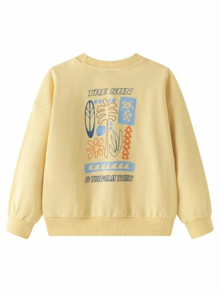 Felpa girocollo bambino Newness Kids - felpa girocollo stampata 100% cotone, bambino 3-9 anni