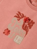 Felpa girocollo bimba Ativo Kids 6/36 mesi - Felpa bimba in cotone con stampa e decoro in voile