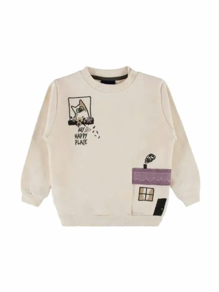 Felpa girocollo bimba Happy Bennie Kids - Felpa Girocollo Bimba - 100% Cotone Peso Invernale, 6-36 mesi Comfort