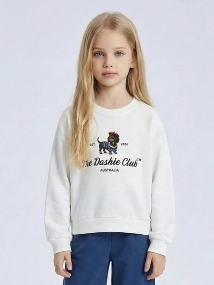 Felpa girocollo ragazza Mini Mignon Paris - felpa girocollo stampata in cotone stretch, bambina/ragazza 4-14 anni