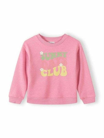 Felpa girocollo stampata bimba Minoti 3 mesi/3 anni - Felpa girocollo stampata in cotone stretch