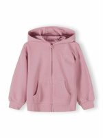 Felpa zip con cappuccio bimba MINOTI - Felpa con zip e cappuccio in cotone stretch, bambina 3 mesi -3 anni