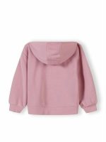 Felpa zip con cappuccio bimba MINOTI - Felpa con zip e cappuccio in cotone stretch, bambina 3 mesi -3 anni