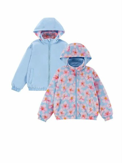 Giacca a vento reversibile bambina Ibisco Calonie - Giacca a vento reversibile idrorepellente, bambina 2-9 anni