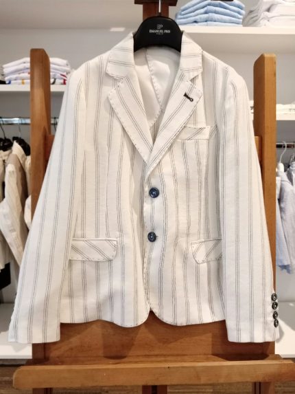 Giacca ragazzo Giacca da Cerimonia per Ragazzo con Pochette - Stile Italiano con Dettagli Fantasia Made in Italy