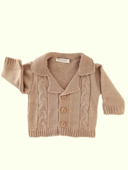 Giacchina maglia neonato Giacchino in maglia per neonato con bottoni in legno, Teto&Tatta Made in Italy Made in Italy Lista Nascita Cerimonia Neonato Nascita Lui