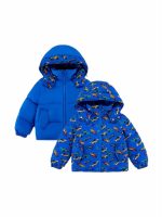 Giubbotto piuma bambino Charlie Blu Hot Rod Calonie - Piumino reversibile bimbo in piuma d'oca Charlie Blu Hot Rod
