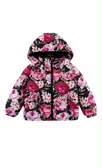 Giubbotto reversibile piuma bambina Charlie Flora Calonie - Piumino reversibile bambina in piuma d'oca Charlie Flora