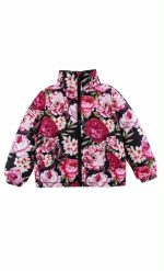 Giubbotto reversibile piuma bambina Charlie Flora Calonie - Piumino reversibile bambina in piuma d'oca Charlie Flora