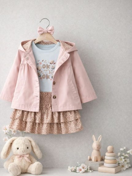 Gonna balze bimba Ativo Kids 6/36 mesi - Gonna fantasia a balze con vita elasticizzata e fodera pantaloncino