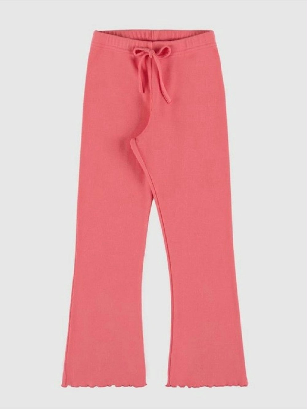 Leggings ragazza Wave LEG3699 00 Leggings ragazza Wave Leggings bambina a zampa in cotone elasticizzato a costine - Bennie Kids