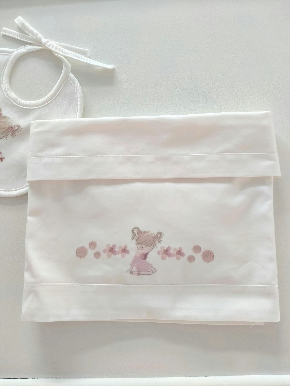 Lenzuolino culla Bambolina LN5390 Lista Nascita Corredino 00 Lenzuolino culla Bambolina Set lenzuolino culla 3 pezzi – 100% popeline di cotone – con graziosa stampa "bambolina". Made in Italy Lista Nascita Corredino