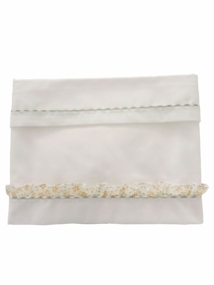 Lenzuolino culla Fiori di Campo Set lenzuolino tre pezzi in popeline - 100% cotone - con balza in tessuto goffrato fantasia.Made in Italy Glam