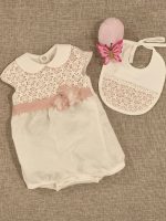 Pagliaccetto neonata Fiaba Rosa Pagliaccetto neonata Teto e Tatta - Stile delicato, tessu Nursery Lista Nascita Idea Regalo Corredino