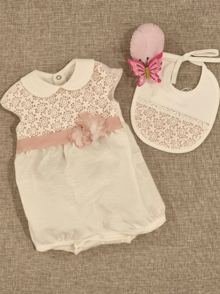 Pagliaccetto neonata Fiaba Rosa Pagliaccetto neonata Teto e Tatta - Stile delicato, tessu Nursery Lista Nascita Idea Regalo Corredino