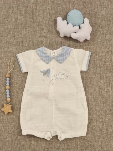 Pagliaccetto neonato Bebè Pagliaccetto estivo neonato - Made in Italy, stile raffinato. Nursery Lista Nascita Idea Regalo Corredino
