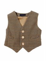 Panciotto pied de poule Panciotto con allacciatura a tre bottoni in tessuto fantasia pied de poule. Made in Italy Easy Chic Baby