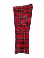 Pantaloni check Pantaloni eleganti dal taglio diritto con taschine laterali in morbido tessuto, fantasia a quadri di colore rosso, allacciatura con zip e bottone, elastico interno per regolazione vita. Il capo perfetto per giorni di festa o occasioni eleganti. Made in Italy Natale Lui 2023