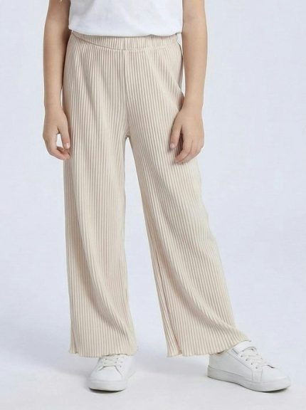 Pantaloni fluidi ragazza Mini Mignon Paris - pantaloni fluidi plissettati, bambina/ragazza 4-14 anni