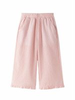 Pantaloni vichy bambina Newness Kids - pantaloni vichy con cintura elastica, bambina 3-9 anni