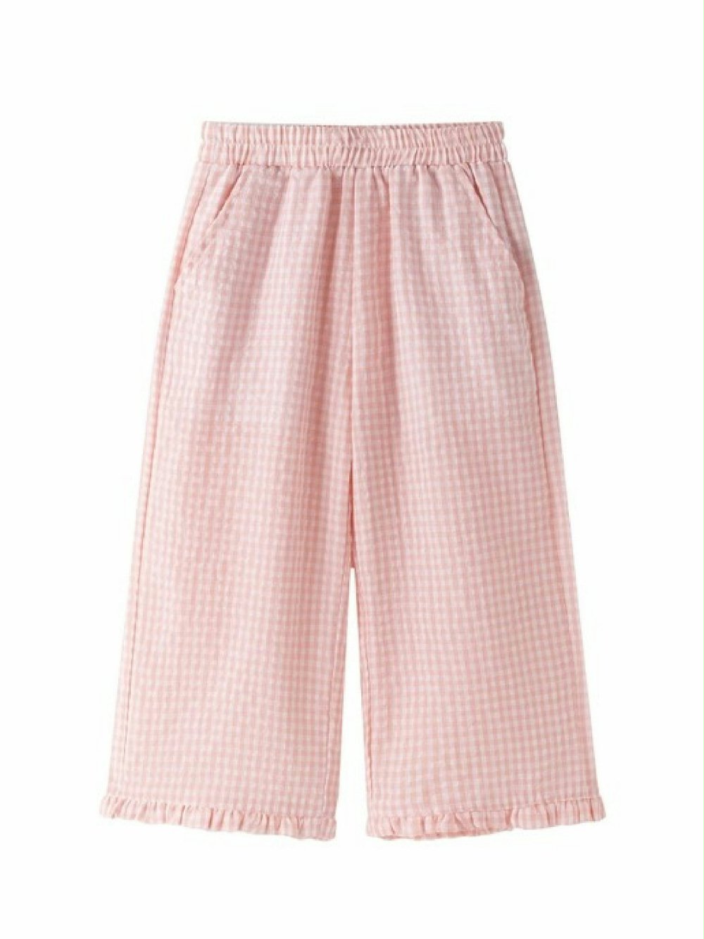 Pantaloni vichy bambina JGV96726 00 Pantaloni vichy bambina Newness Kids - pantaloni vichy con cintura elastica, bambina 3-9 anni