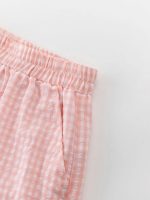 Pantaloni vichy bambina Newness Kids - pantaloni vichy con cintura elastica, bambina 3-9 anni