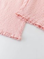 Pantaloni vichy bambina Newness Kids - pantaloni vichy con cintura elastica, bambina 3-9 anni