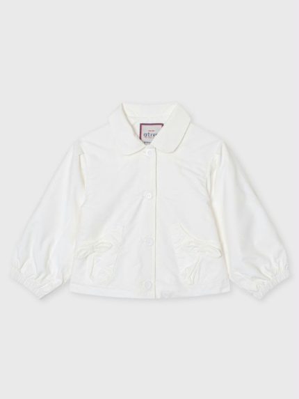 Parka bimba Ativo Kids giacchina antivento bimba 12/36 mesi con colletto bebè