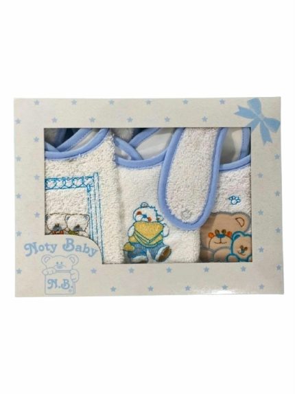 Set bavaglini ricamati neonato Set 3 Bavaglini Ricamati per Neonato - Noty Baby 100% Cotone - Made in Portogallo