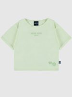 T-shirt manica corta ragazza Bennie Kids 4/14 anni - T-shirt oversize corta in 100% cotone con ricamo fronte e palma sul retro
