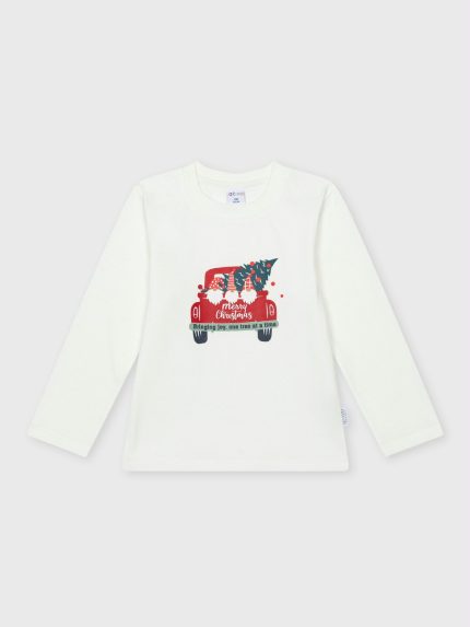 T-shirt manica lunga bimbo Ativo Kids - t-shirt a manica lunga natalizia per bimbo in jersey stretch, 6/36 mesi