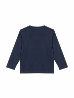 T-shirt manica lunga bimbo Ativo Kids 6/36 mesi - T-shirt stampata a manica lunga in cotone stretch blu