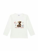 T-shirt manica lunga bimbo Ativo Kids 6/36 mesi - T-shirt stampata a manica lunga in cotone stretch