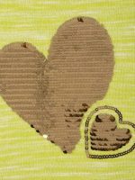 T-Shirt ragazza Cuori T-shirt bambina in cotone fiammato con cuore di paillettes reversibili - Bennie Kids