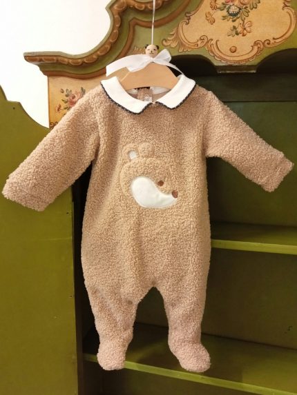 Tutina neonato Scoiattolo Tutina neonato in tessuto teddy con decoro Scoiattolo - Teto&Tatta Made in Italy Made in Italy Nursery Lista Nascita Scoiattolo Nascita Lui Idea Regalo Corredino